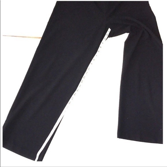 90s Worthington Pants Trouser High Waist Black side zipper straight legs size 14 - Picture 6 of 12